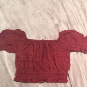 An American Eagle off the shoulder top